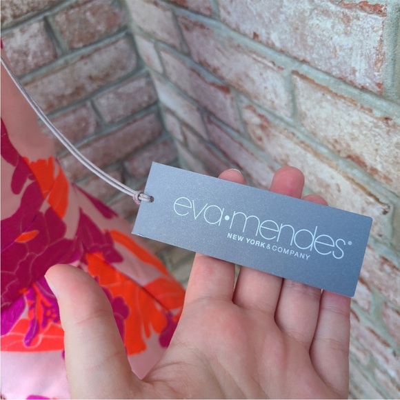 Rosanna jacquard mini dress floral eva mendes ny&co hot pink orange purple neon - Picture 4 of 7